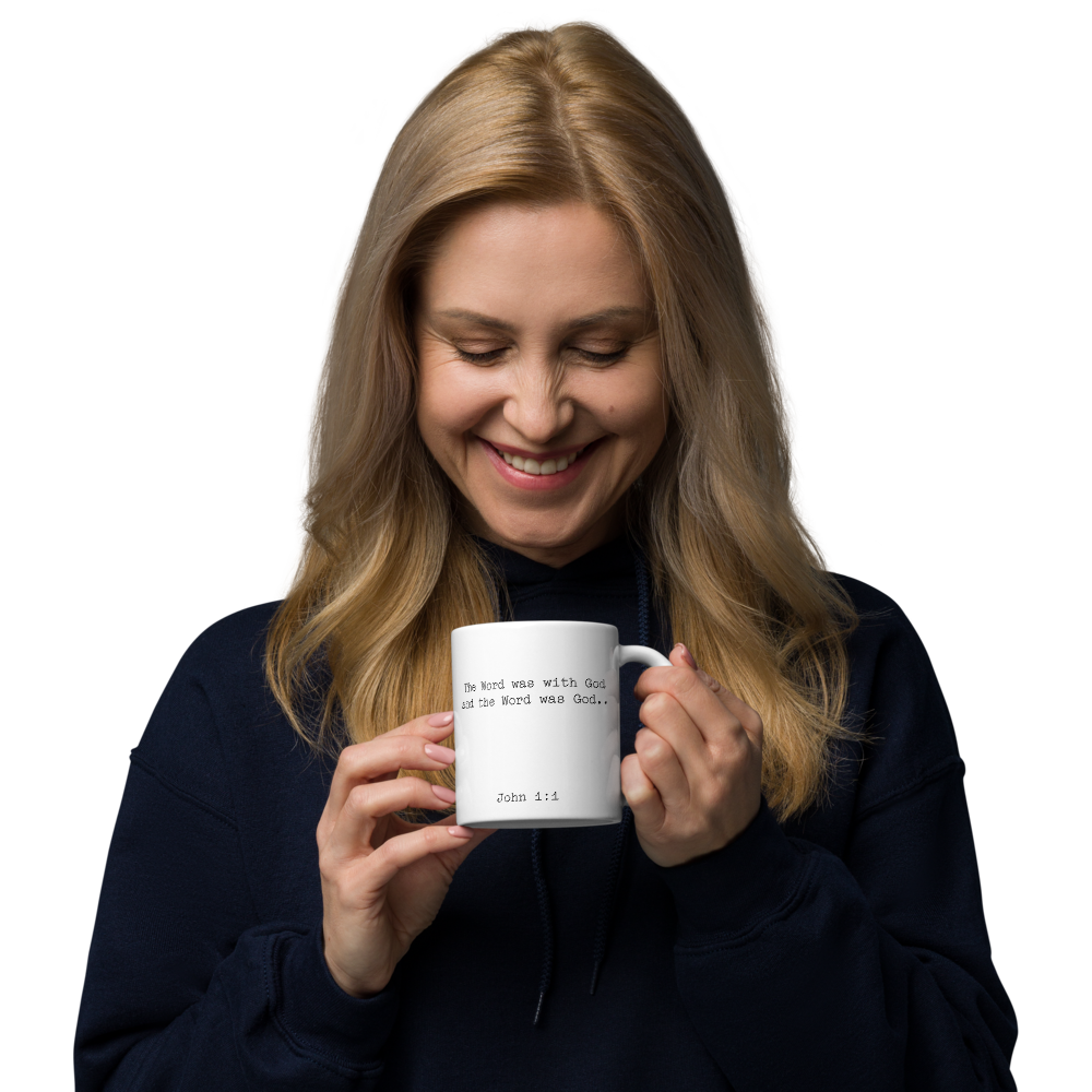 Coffee and Scripture - JOHN 1:1 mug